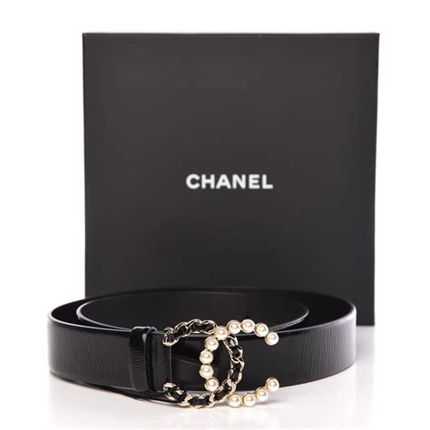 chanel pearl cc belt|genuine leather chanel belt women.